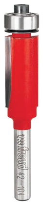 Freud 42-104 Bearing Flush Trim Bit, 1/2 in Dia Cutter, 2-13/16 in OAL, 1/4 in Dia Shank, 2-Cutter, Carbide