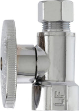Plumb Pak PP53PCLF Straight Shut-Off Valve, 1/2 x 3/8 in Connection, FIP x Compression, Quarter-Turn Lever Actuator