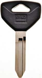 Hy-Ko 12005Y155 Double Sided Key Blank, Brass, Nickel, For: Chrysler, Dodge, Eagle, Jeep, Plymouth Vehicles, Pack of 5