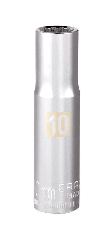 Craftsman 10 mm X 3/8 in. drive SAE 12 Point Deep Socket 1 pc