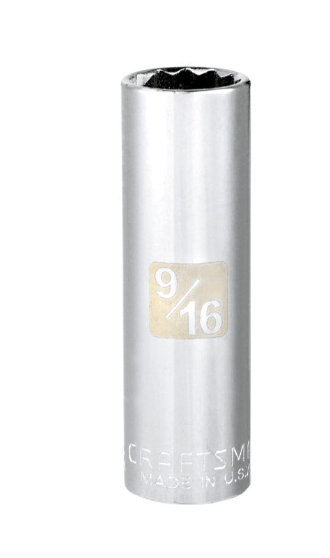 Craftsman 9/16 in. X 3/8 in. drive SAE 12 Point Deep Socket 1 pc