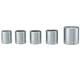 Craftsman 1-1/2 in. X 1/2 in. drive SAE 12 Point Standard Socket Set 5 pc