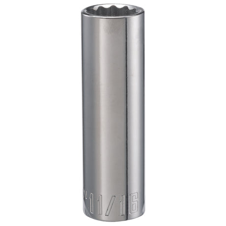 Craftsman 11/16 in. X 1/2 in. drive SAE 12 Point Deep Deep Socket 1 pc