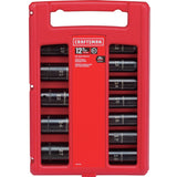 Craftsman 27 mm X 1/2 in. drive Metric 6 Point Deep Deep Impact Socket 12 pc