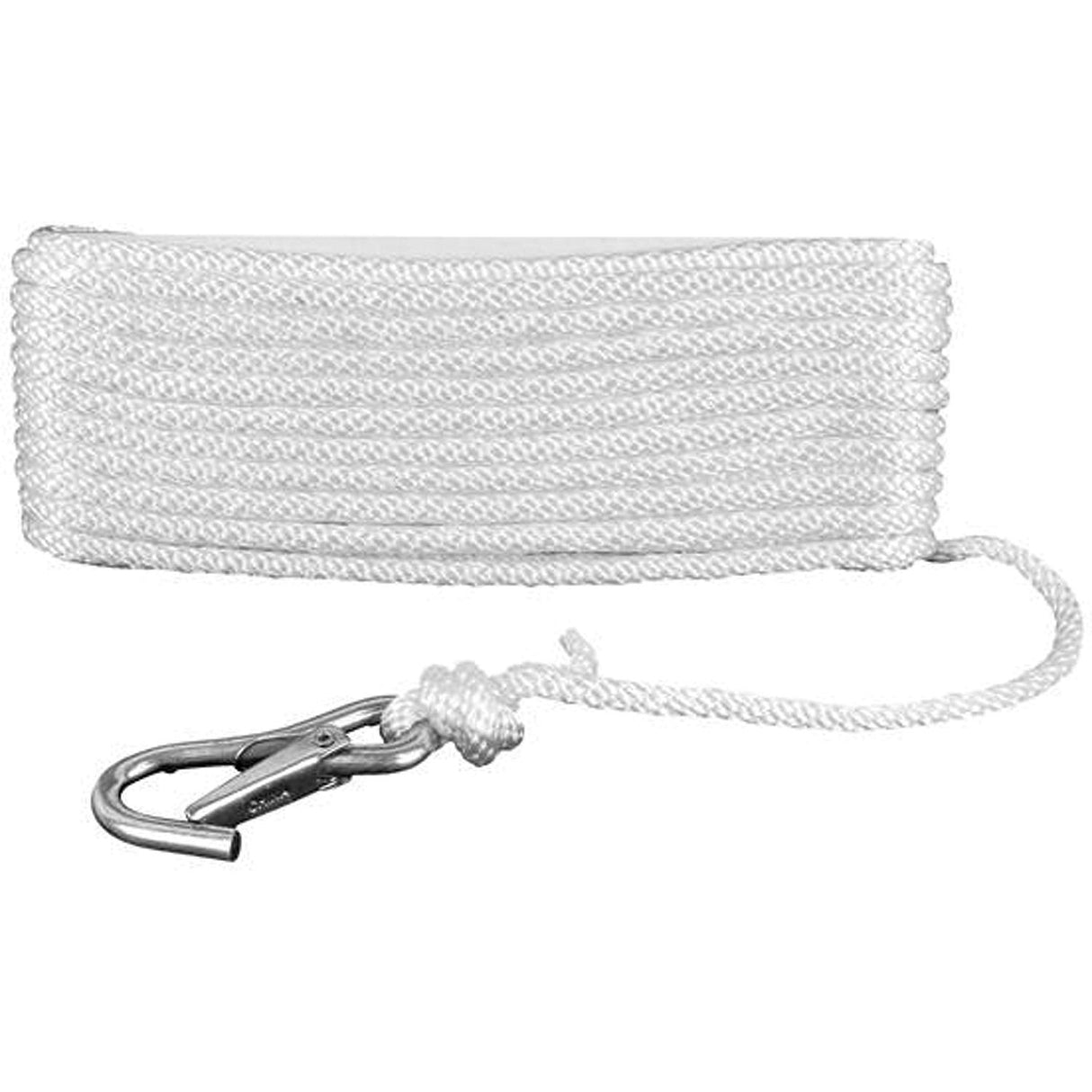 Attwood Solid Braid MFP Anchor Line, 3/8 x 50' White