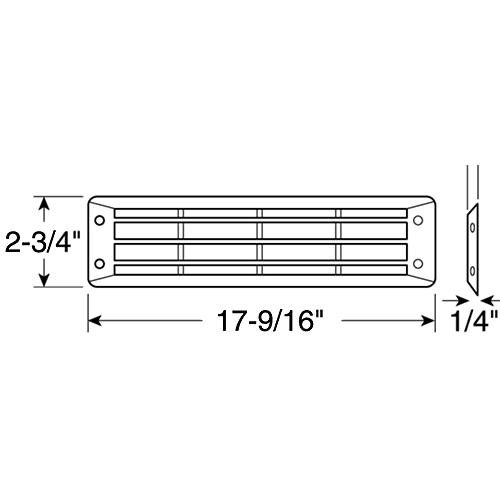 Attwood Louvered Vent Flush Mount-White