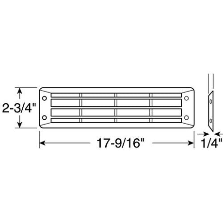 Attwood Louvered Vent Flush Mount-White
