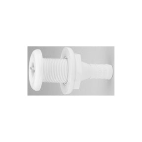 Attwood Thru Hull Connector For Hose, White - 5/8"
