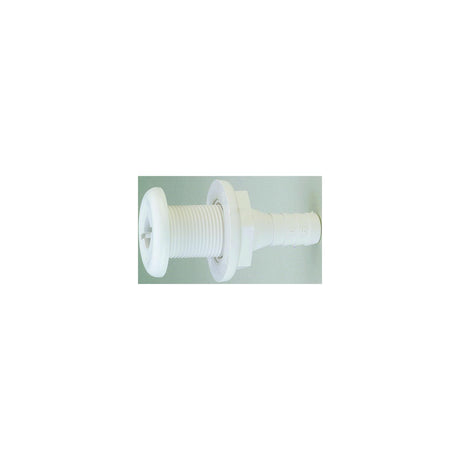 Attwood Thru Hull Connector For Hose, White - 3/4"
