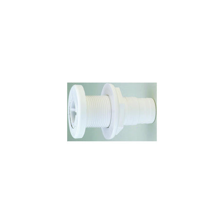 Attwood Thru Hull Connector For Hose, White - 1-1/8" to 1-1/4"