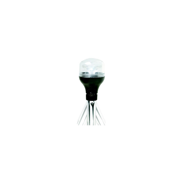 Attwood 5550PA207 2NM LED All-Round Fold-Down Light with Lightarmor Base & Aluminum Pole, 20"