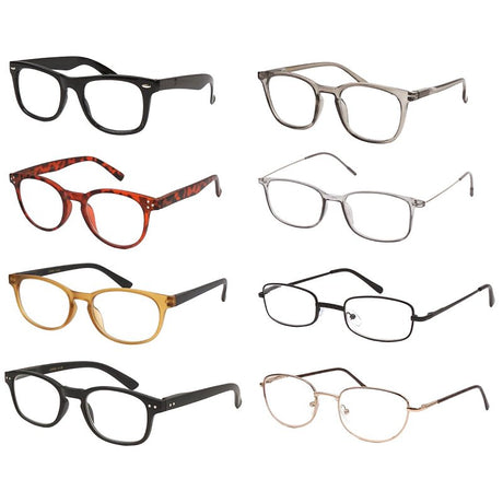 Diamond Visions 11-4055 Reading Glasses, Men's, Unisex, Women's, Metal/Plastic Frame, Assorted Frame, Pack of 72