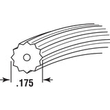 Make-2-Fit P 7638 Screen Retainer Spline, 0.175 in D, 25 ft L, Vinyl, Gray, Round
