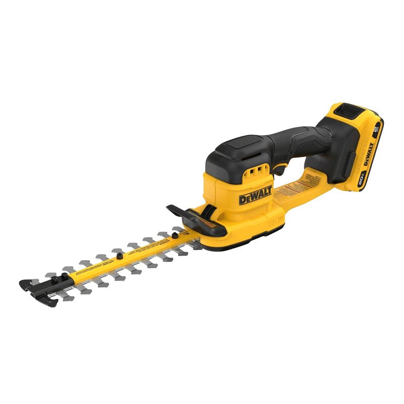 DEWALT MAX DCHT823D1 Cordless Compact Hedge Trimmer Kit, Battery Included, 2 Ah, 20 V, Lithium-Ion, 8 in L Blade