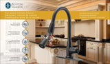 Boston Harbor FP4A0000RW Kitchen Faucet, 1.8 gpm, 1-Faucet Handle, 1, 3-Faucet Hole, Brass/Plastic/Zinc, Deck Mounting