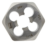 Irwin Hanson High Carbon Steel SAE Hexagon Die 7/16 in. 1 pc