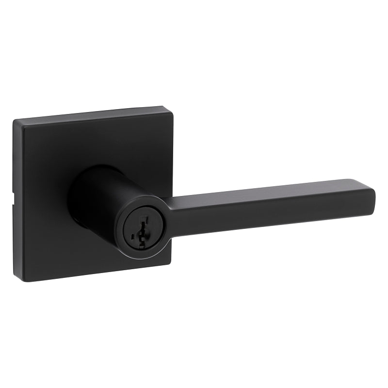 Kwikset Signature Series 740HFL SQT 514 SMT Entry Lever, Matte Black, Zinc, Residential, Re-Key Technology: Smart Key