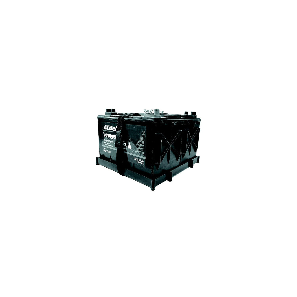 T-H Marine Dual Battery Holder Tray With Plastic Buckle For Two Series 27 Deep Cycle Batteries