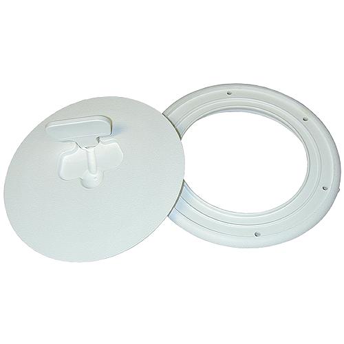 T-H Marine Quick Release Deck Plate 8" Diameter, Polar White