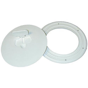 T-H Marine Quick Release Deck Plate 8" Diameter, Polar White