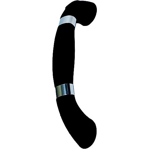 T-H Marine LEDGHBSSBDP Molded Grab Handle with Stainless Accent Rings &amp; Blue LED Light, Black