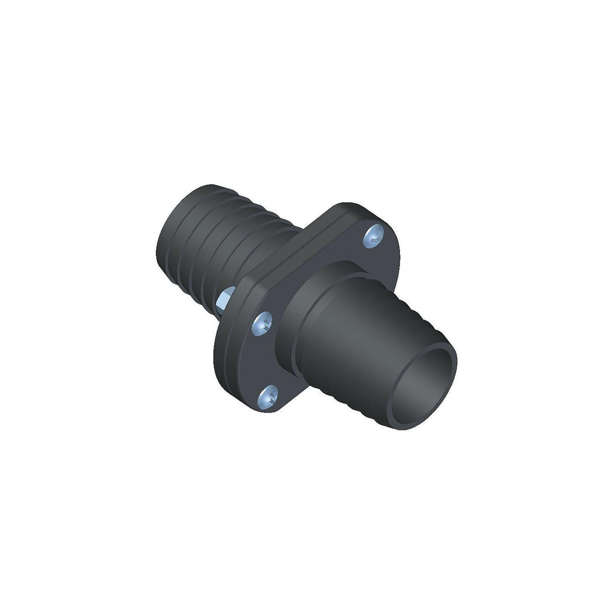 T-H Marine Inline Scupper Double Barb, Black