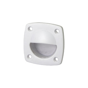 T-H Marine LED Courtesy Companion Way Light With Exposed Fasteners and White Plastic Bezel, White LEDs
