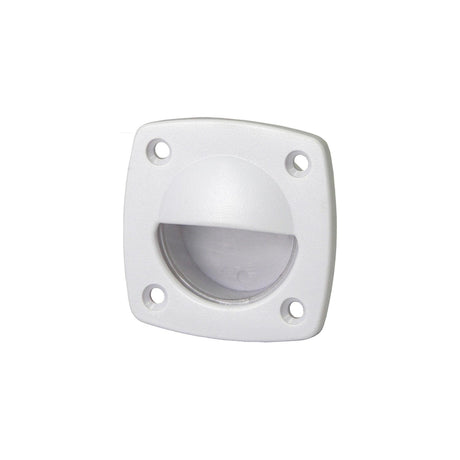 T-H Marine LED Courtesy Companion Way Light With Exposed Fasteners and White Plastic Bezel, White LEDs