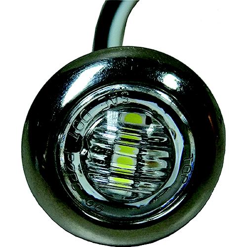 T-H LED Push-In Utility Light With Stainless Steel Bezel