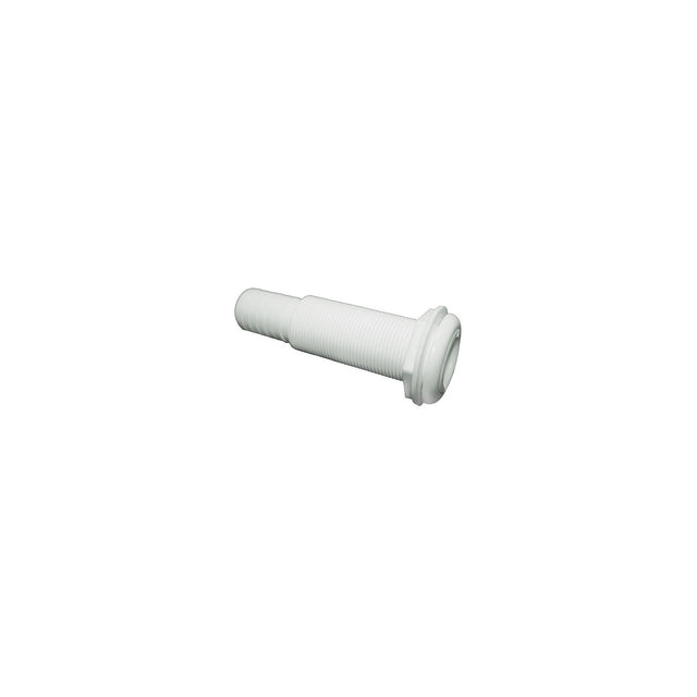 T-H Marine Straight Extra Long Thru-Hull Fitting For Hose, White