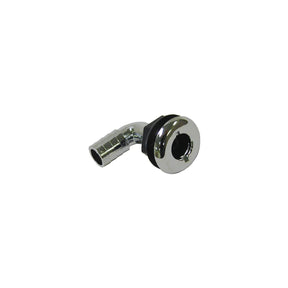 T-H Marine Brite Plate Chrome Plated 90 Degree Thru Hull For Hose