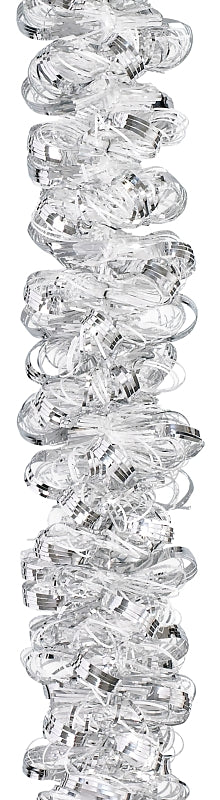 Holidaytrims 3686013 Garland, 12 ft L, PVC, Silver/Snow White, Indoor, Pack of 12