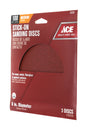 Ace 6 in. Aluminum Oxide Adhesive Sanding Disc 100 Grit Medium 3 pk, Pack of 5