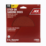Ace 6 in. Aluminum Oxide Adhesive Sanding Disc 150 Grit Fine 3 pk, Pack of 5