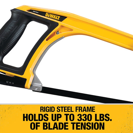 DeWalt 12 in. High Carbon Steel Adjustable Hacksaw Black/Yellow 1 pc