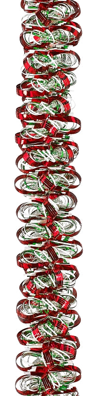 Holidaytrims 3786450 Garland, 12 ft L, PVC, Green/Red/Snow White, Indoor, Pack of 12