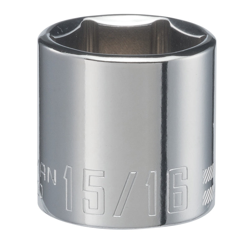 Craftsman 15/16 in. X 3/8 in. drive SAE 6 Point Shallow Shallow Socket 1 pc