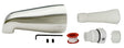Plumb Pak PP825-33BN Bathtub Spout, 16-1/4 in L, Brushed Nickel