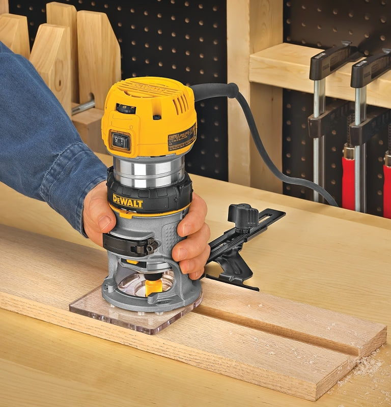 DEWALT DWP611 Compact Router with LED, 7 A, 16,000 to 27,000 rpm Load Speed, 1-1/2 in Max Stroke