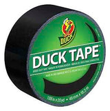 Duck 1265013 Duct Tape, Black, 8 mil Thick, 20 yd L, 1.88 in W