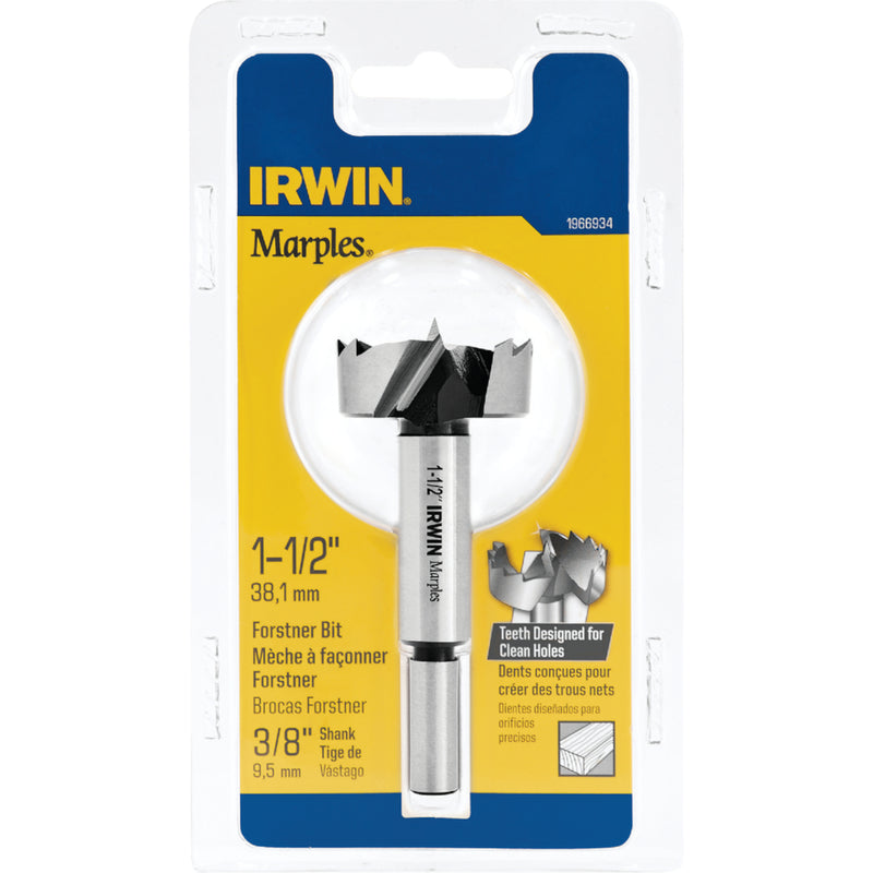 Irwin Marples 1-1/2 in. X 4 in. L Carbon Steel Forstner Drill Bit Round Shank 1 pc