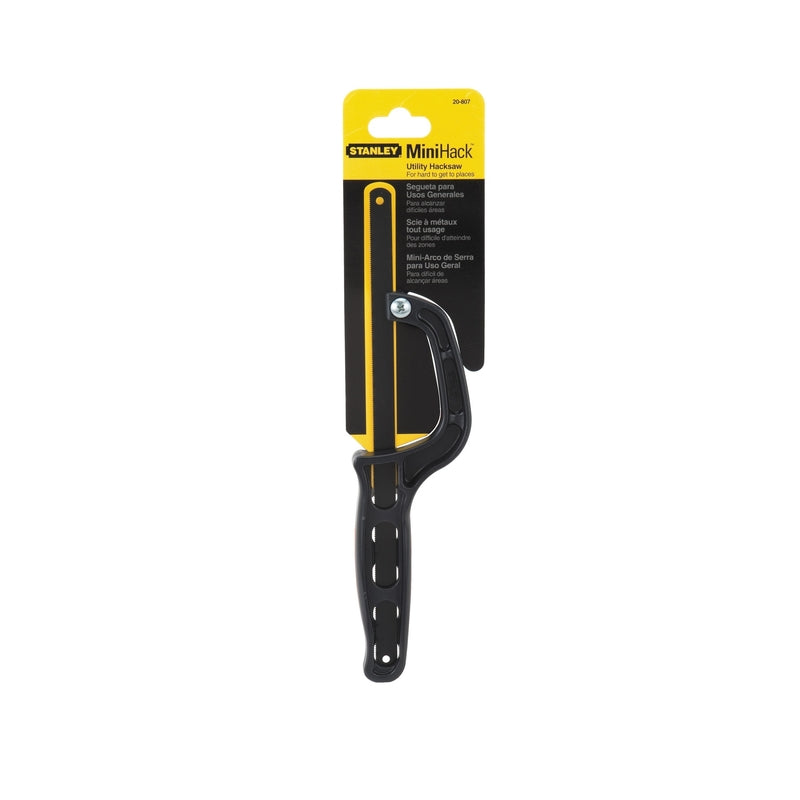 STANLEY Mini Hack 10 in. Carbon Steel Adjustable Mini Hacksaw Black 1 pc, Pack of 6