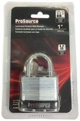 ProSource HD00034-3L Padlock, Standard Shackle, 1/4 in Dia Shackle, 1-1/4 in H Shackle, Steel Shackle, Steel Body