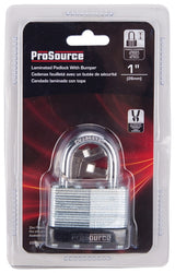 ProSource HD00028-3L Padlock, Standard Shackle, 9/32 in Dia Shackle, 1-1/4 in H Shackle, Steel Shackle, Steel Body
