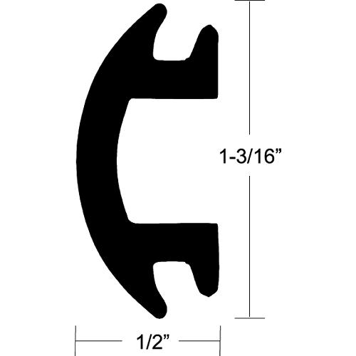 Taco V124144BKA701 Flexible Vinyl Insert, 70' Black