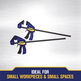 Irwin Quick-Grip 12 in. X 2-7/16 in. D Bar Clamp 100 lb 2 pc