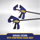 Irwin Quick-Grip 12 in. X 2-7/16 in. D Bar Clamp 100 lb 2 pc