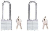 ProSource HD00020L-D-3L2 Padlock Set, Standard Shackle, 1/4 in Dia Shackle, 2-3/4 in H Shackle, Steel Shackle