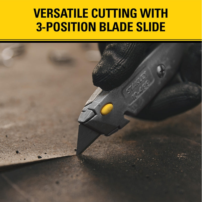 Stanley QuickChange 6-3/8 in. Retractable Utility Knife Gray 1 pk