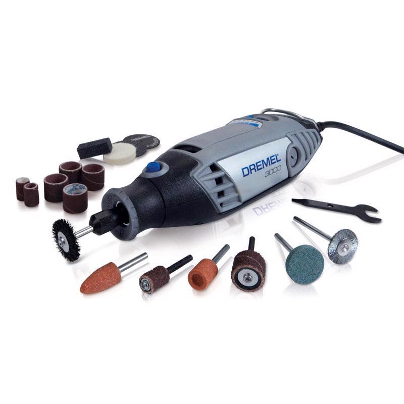 DREMEL 3000-1/24 Rotary Tool Kit, 1.2 A, 1/32 to 1/8 in Chuck, Keyed Chuck, 5000 to 35,000 rpm Speed